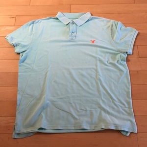 American eagle mint colored polo shirt
